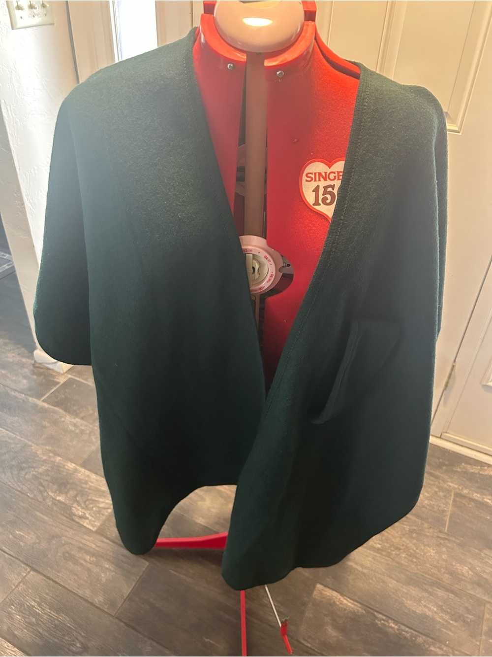 Green wool shawl